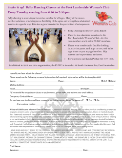 FLWC Belly Dancing Classes & Waiver â rev. 5.18.15