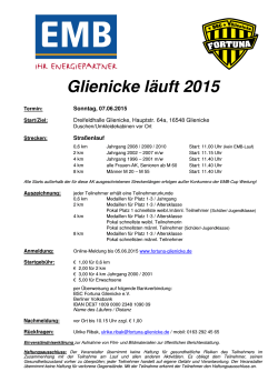 Glienicke lÃ¤uft 2015 - BSC Fortuna Glienicke