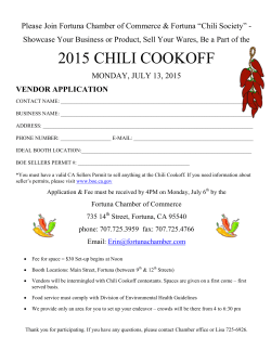 2015 CHILI COOKOFF