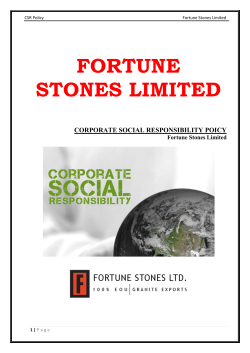 CSR Policy - Fortune Stones Ltd.