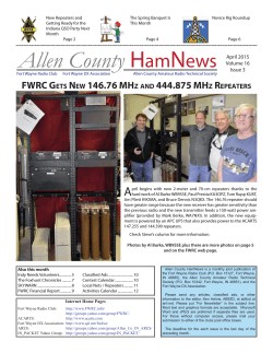 April 2015 - Allen County Amateur Radio Technical Society