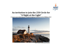 An invitation to join the 250 Circle for âA Night at