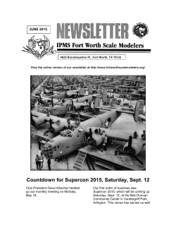 June 2015 - Fort Worth Scale Modelers