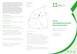 Forum Gesundheitswirtschaft MÃ¼nsterland 2015
