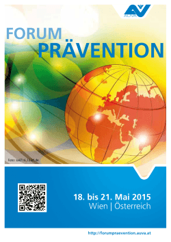 18. bis 21. Mai 2015 - Forum PrÃ¤vention