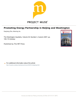 Promoting Energy Partnership in Beijing and Washington