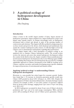 3 A political ecology of hydropower development in China