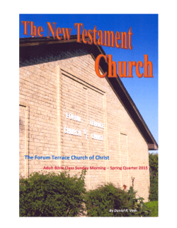 New Testament church - Forum Terrace Church of Christ