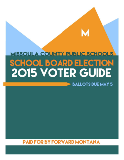 2015 School Board Voter Guide