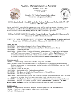 Click here for Registration - Florida Ornithological Society
