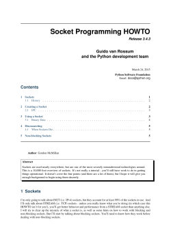 Socket Programming HOWTO