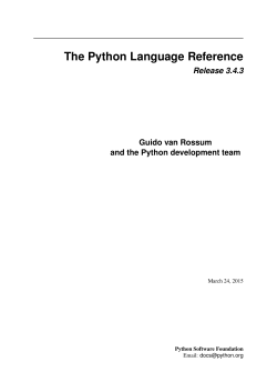 The Python Language Reference