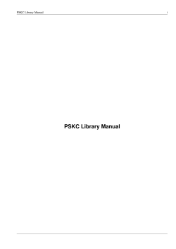 PSKC Library Manual