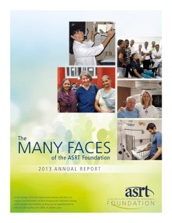 MANY FACES - ASRT Foundation - American Society of Radiologic