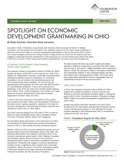 spotlight on economic development grantmaking in ohio
