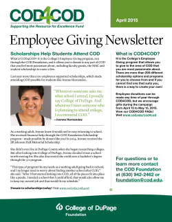 Employee Giving Newsletter - College of DuPage Foundation