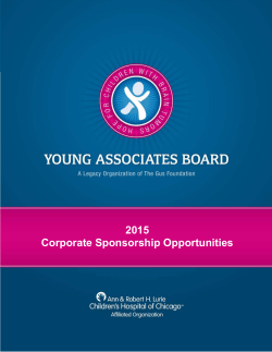 the Sponsorship Packet - Our Foundation