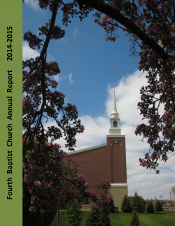 Annual Report - Fourth Baptist Church