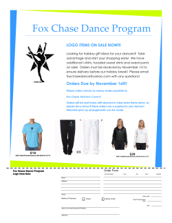 Fox Chase Dance Program - the Fox Chase Dance Program website!
