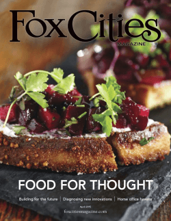 FOOD FOR THOUGHT - Fox Cities Magazine