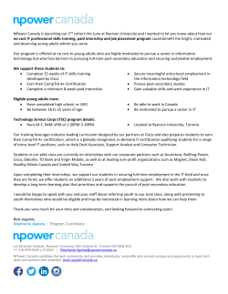 NPower Canada Introduction Letter