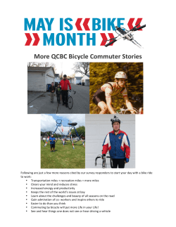 More QCBC Bicycle Commuter Stories