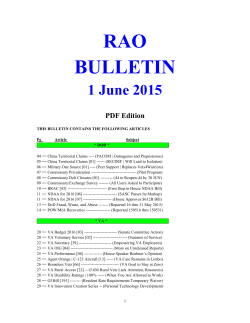 RAO Bulletin 6-1-2015