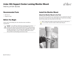A-dec 361 Support Center Locking Monitor Mount - WHO IS A-DEC?