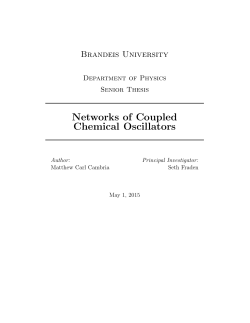 Networks of Coupled Chemical Oscillators