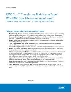EMC DLm Transforms Mainframe Tape
