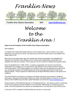 Flyer - Franklin Area Citizens Association