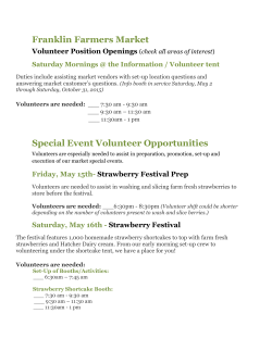 FFM Volunteer Position Openings 2015