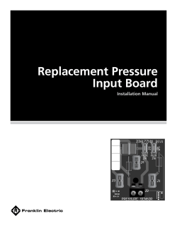 SubDrive NEMA 3R Pressure Input Board
