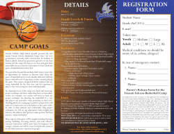 2015 Basketball Camp Brochure - Frassati Catholic High School