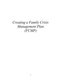 Creating a Family Crisis Management Plan (FCMP)