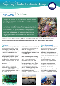 ABALONE Preparing fisheries for climate change