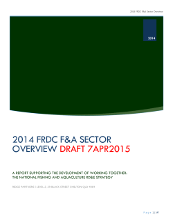 2014 FRDC F&A Sector Overview