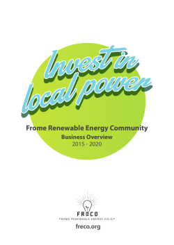 Frome Renewable Energy Community