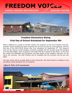 FREEDOM VOICES - Freedom Area School District