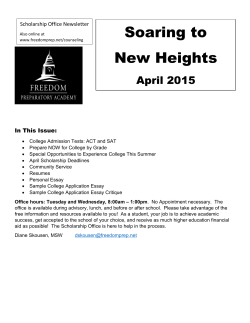 Scholarship Office April - Freedom Preparatory Academy