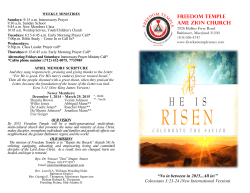 Communion Bulletin 0415 Resurrection Sunday
