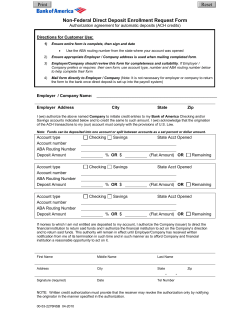 Non-Federal Direct Deposit Enrollment Request Form