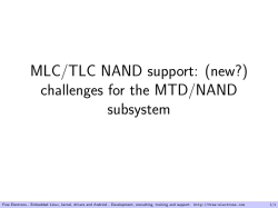 MLC/TLC NAND support: (new?) challenges for the