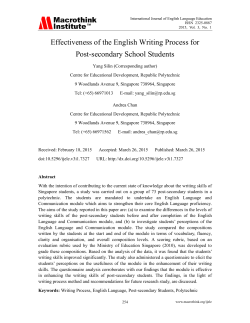 Effectiveness of the English Writing Process for Post