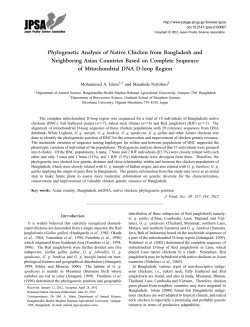 Phylogenetic Analysis of Native Chicken from Bangladesh and