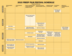 2015 Freep Film Festival Grid Schedule
