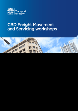 CBD Freight Movement and Servicing workshops