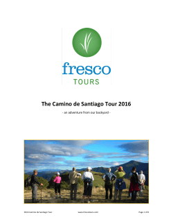 The Camino de Santiago Tour 2016