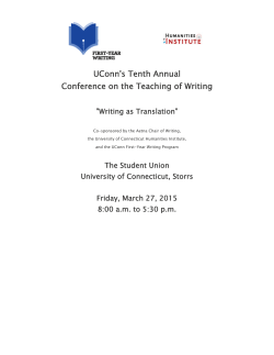 UConn`s Tenth Annual Conference on the Teaching of Writing
