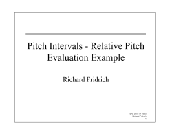 Relative Pitch Evaluation Example